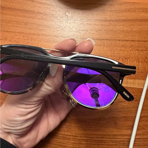 TOM FORD DAMIAN-02 TF 1098 Black Pilot Sunglasses GUC - Picture 3 of 12